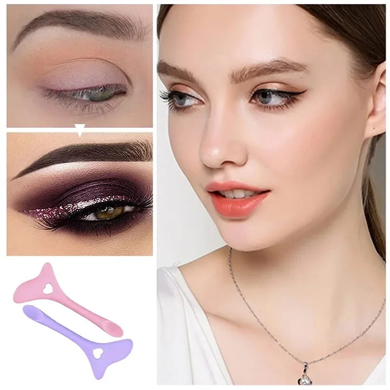 Multi-Functional Eyeliner Stencil Wing Tips Silicone Eyeliner Aid Drawing Lipstick Wearing Aid Reusable Makeup Tools
