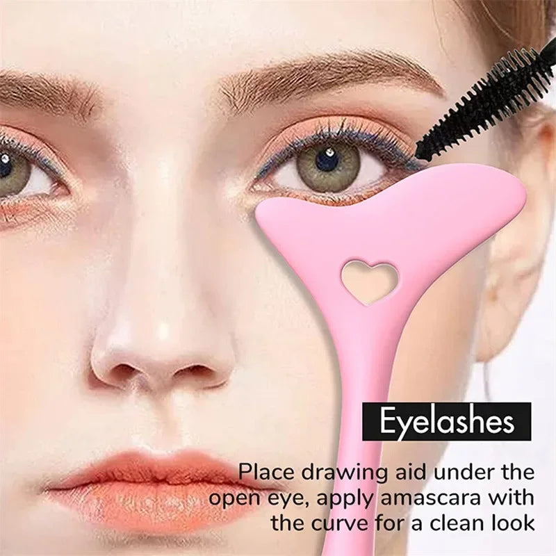 Multi-Functional Eyeliner Stencil Wing Tips Silicone Eyeliner Aid Drawing Lipstick Wearing Aid Reusable Makeup Tools