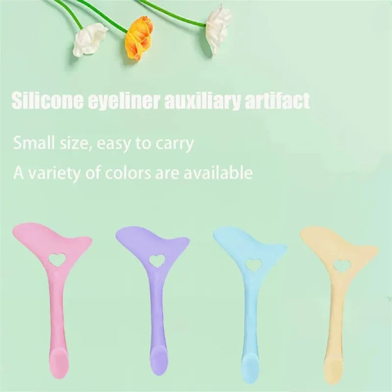 Multi-Functional Eyeliner Stencil Wing Tips Silicone Eyeliner Aid Drawing Lipstick Wearing Aid Reusable Makeup Tools